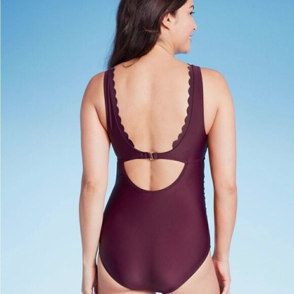 - Kona Sol plum colored one piece.  Size M - Picture 2 of 9